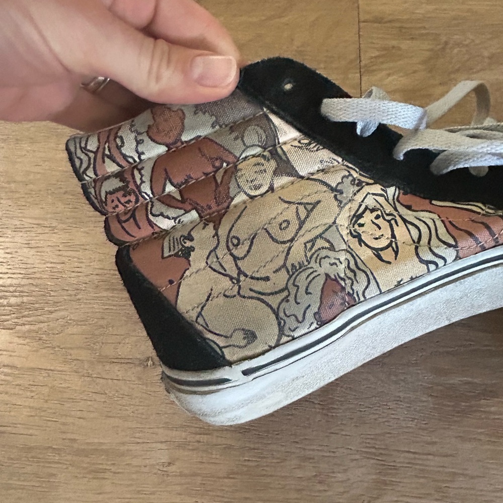 Artistic High-Top Sneakers with Unique Design